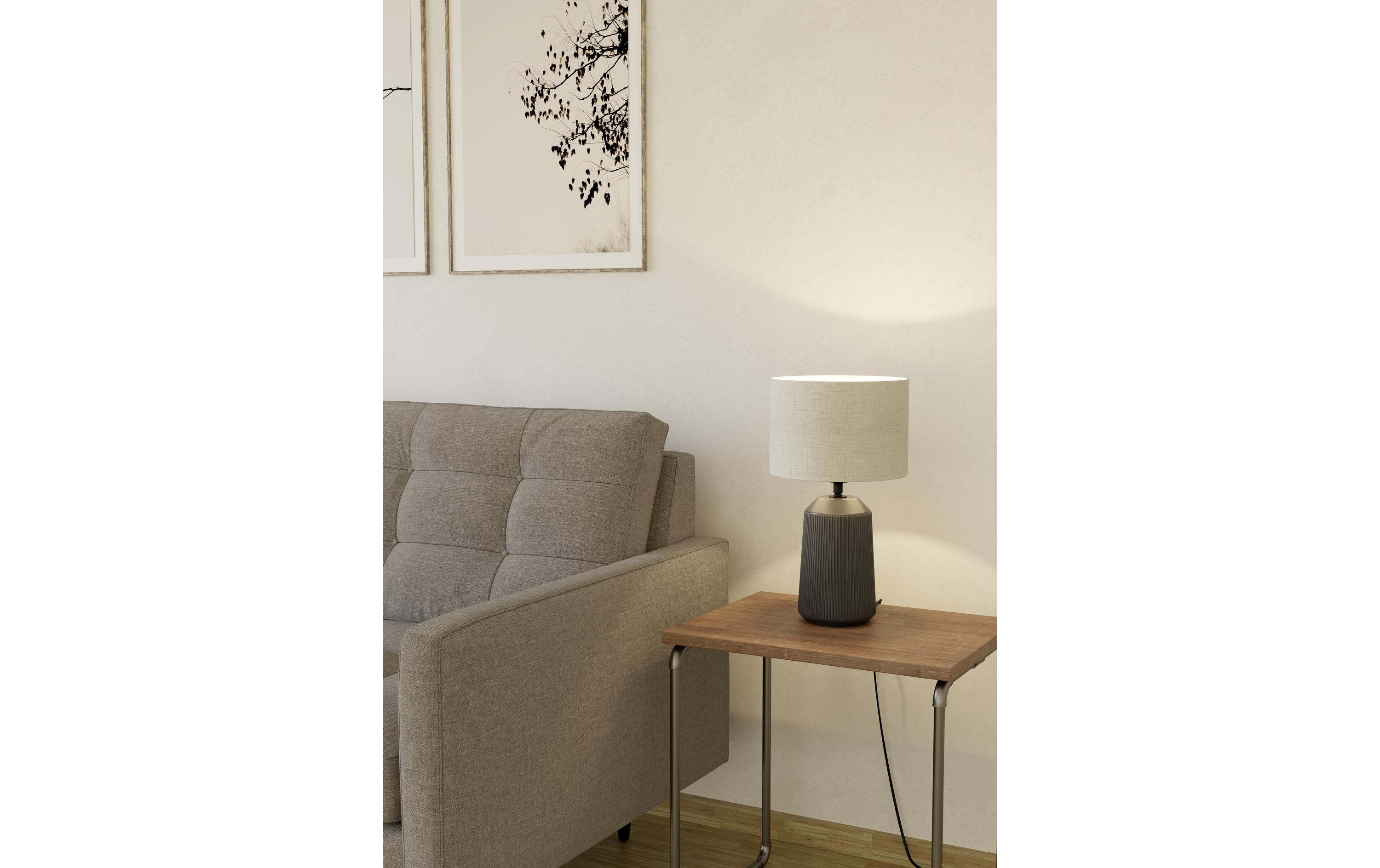 EGLO Leuchten Tischleuchte CAPALBIO grau exkl. E27 1x40W