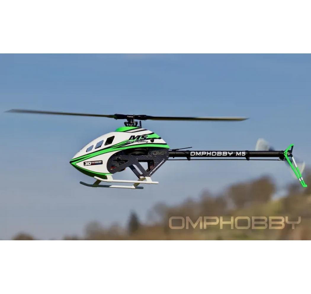 OMPHobby Helikopter M5 Aurora-Green Bausatz und Rotorblätter