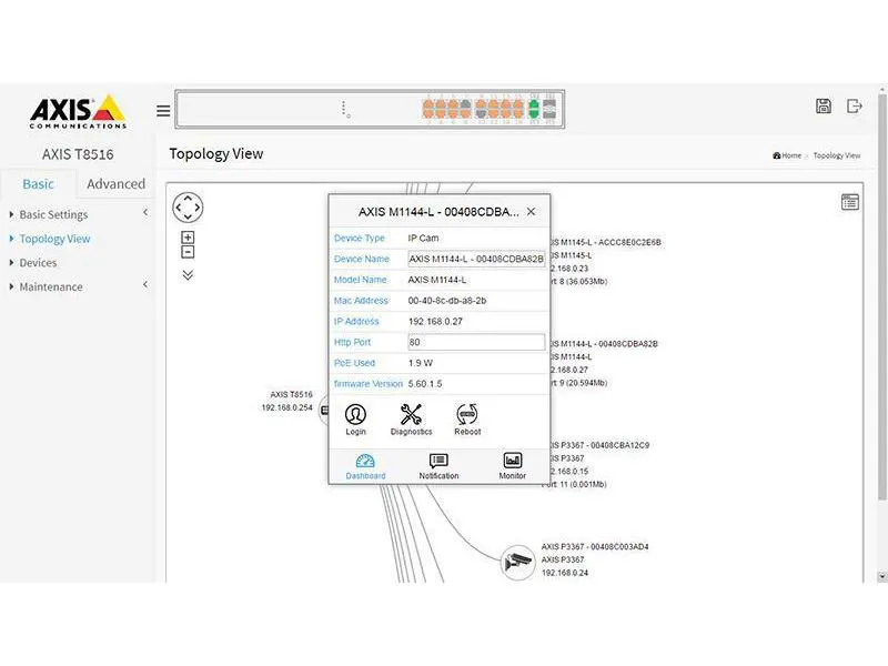 Axis PoE+ Switch T8508 8 Port