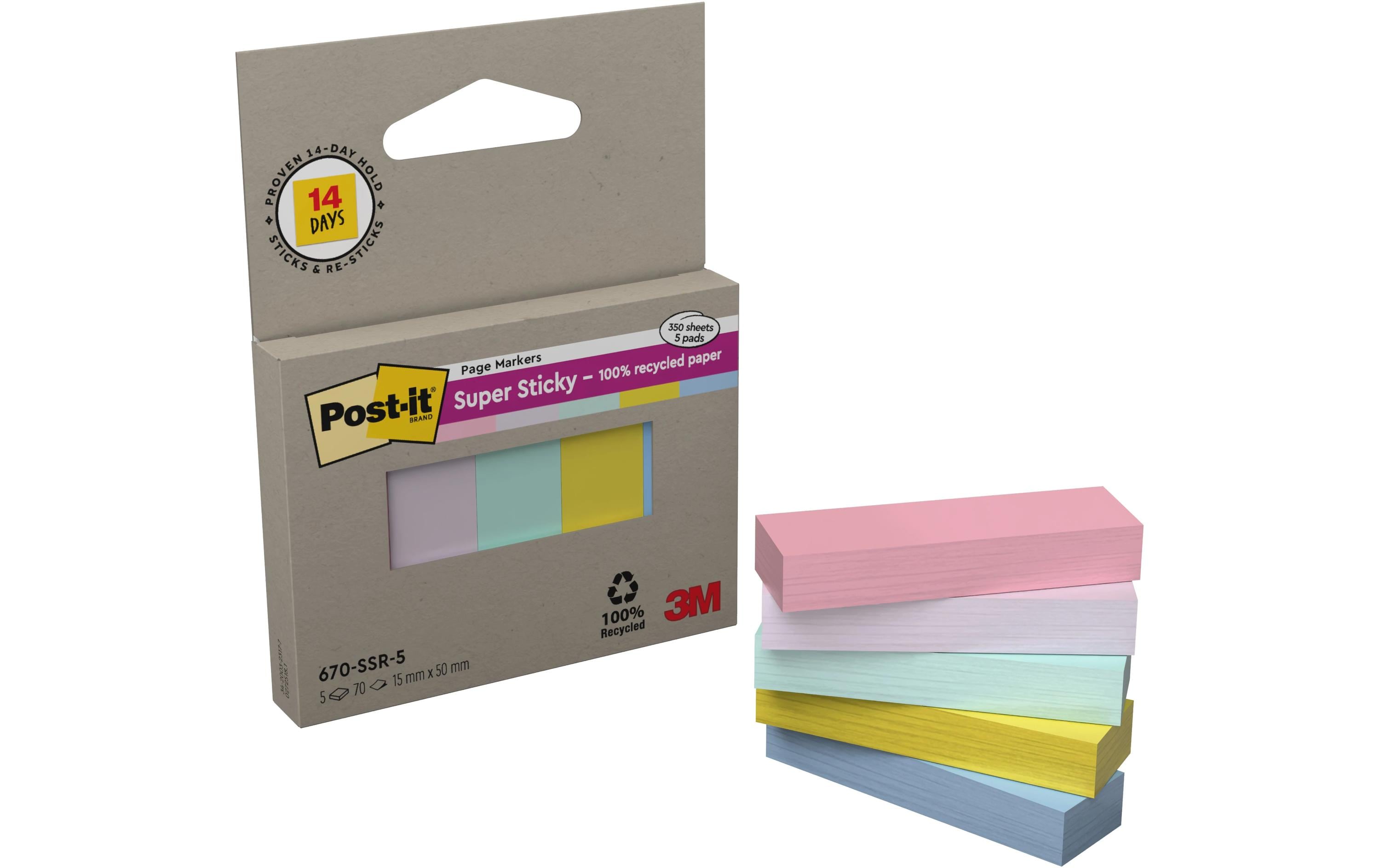 Post-it 3M Index Super Sticky Recycling Mehrfarbig, 5 Stück Post-it 3M Index Super Sticky Recycling Mehrfarbig, 5 Stück