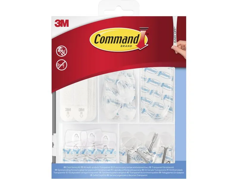 Command Klebehaken Set 2 kg, Transparent