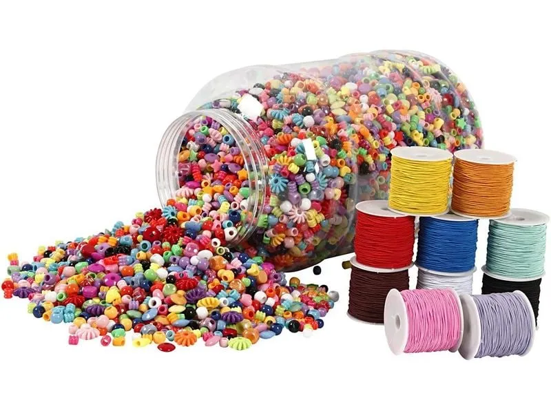 Creativ Company Kunststoffperlen mit Schmuckband Mehrfarbig Creativ Company Kunststoffperlen mit Schmuckband Mehrfarbig