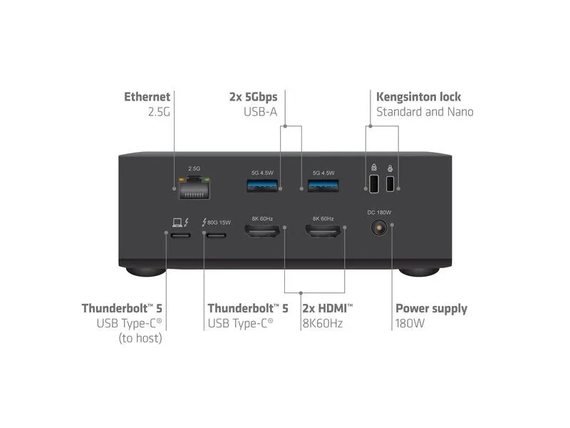 Club 3D Dockingstation Thunderbolt 5 Hub 13-1 CSV-2562 Club 3D Dockingstation Thunderbolt 5 Hub 13-1 CSV-2562