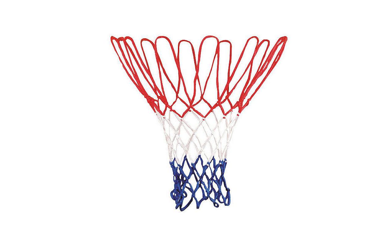 Hudora Basketballnetz Rot, Weiss, Blau