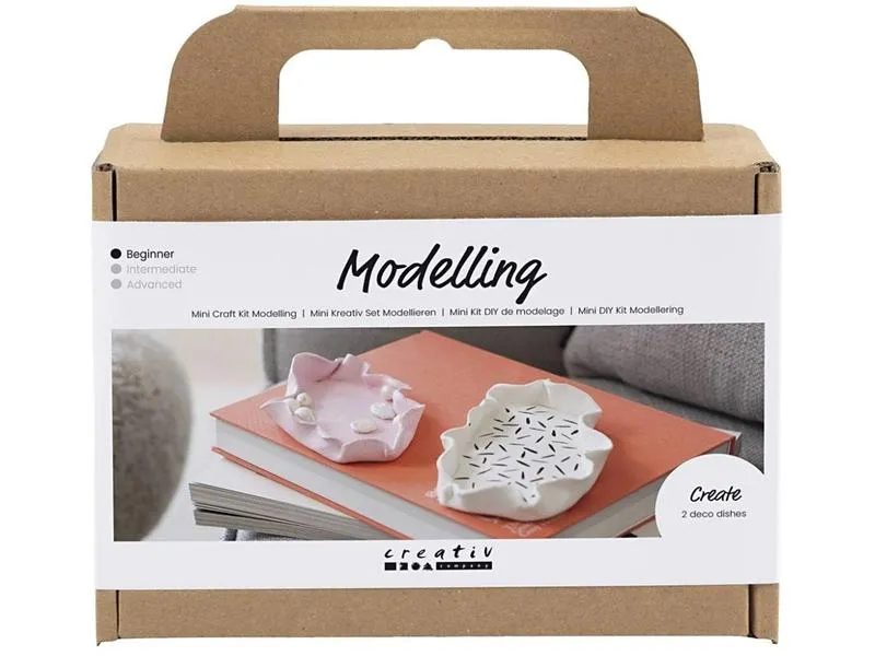 Creativ Company Modellier-Set Schalen Rosa/Weiss
