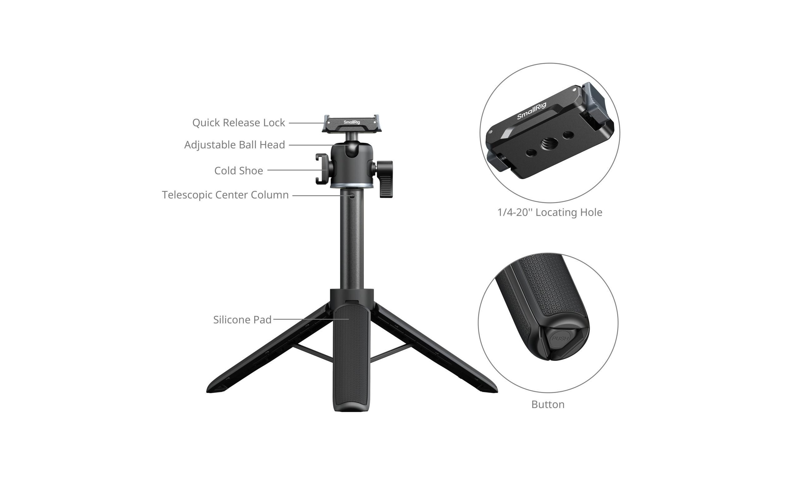 Smallrig Smartphone-Stativ Grip-Stativ für Action-Kameras