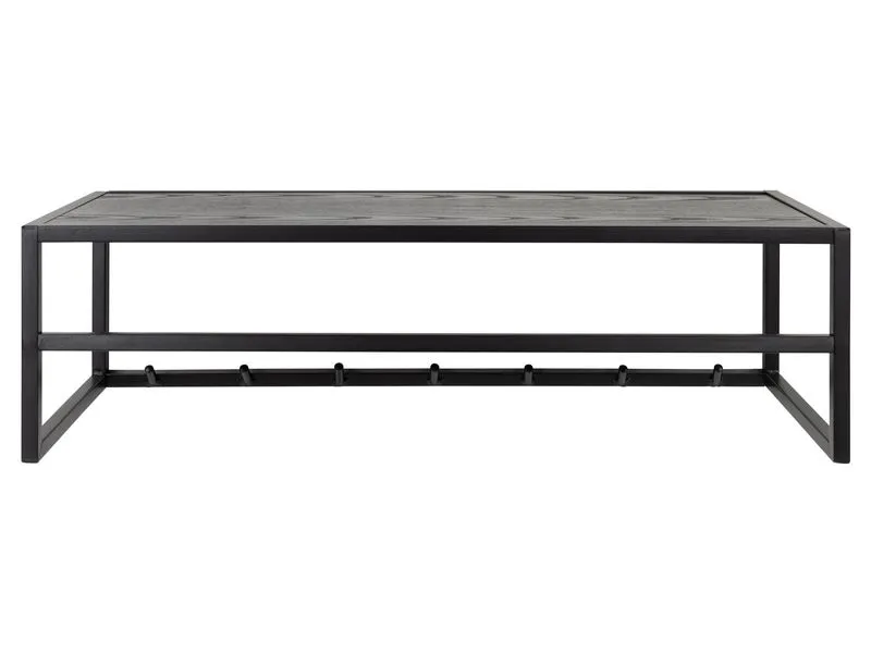 AC Design Wandgarderobe Seaford 7 Haken, Schwarz