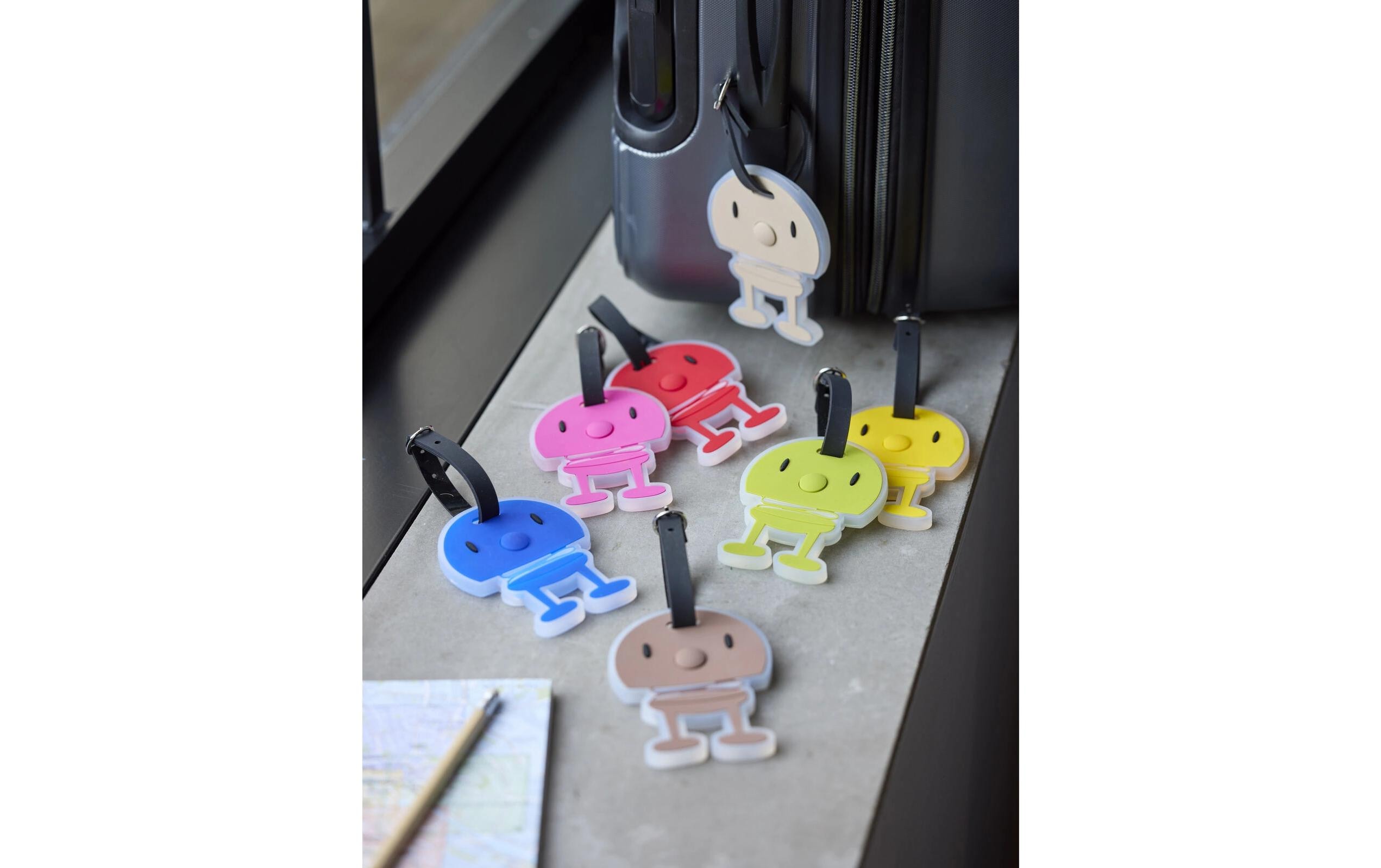 Hoptimist Kofferlabel Gelb/Schwarz