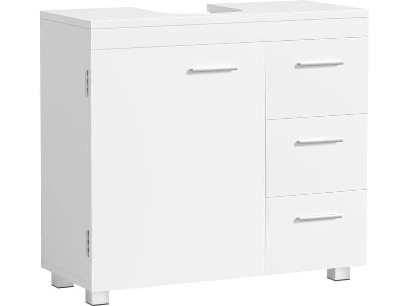 VASAGLE Waschbeckenunterschrank 30 x 64 cm, Weiss VASAGLE Waschbeckenunterschrank 30 x 64 cm, Weiss