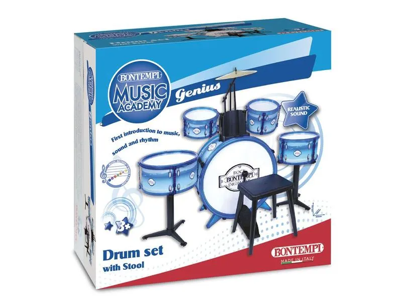 Bontempi Musikinstrument Schlagzeug blau Bontempi Musikinstrument Schlagzeug blau