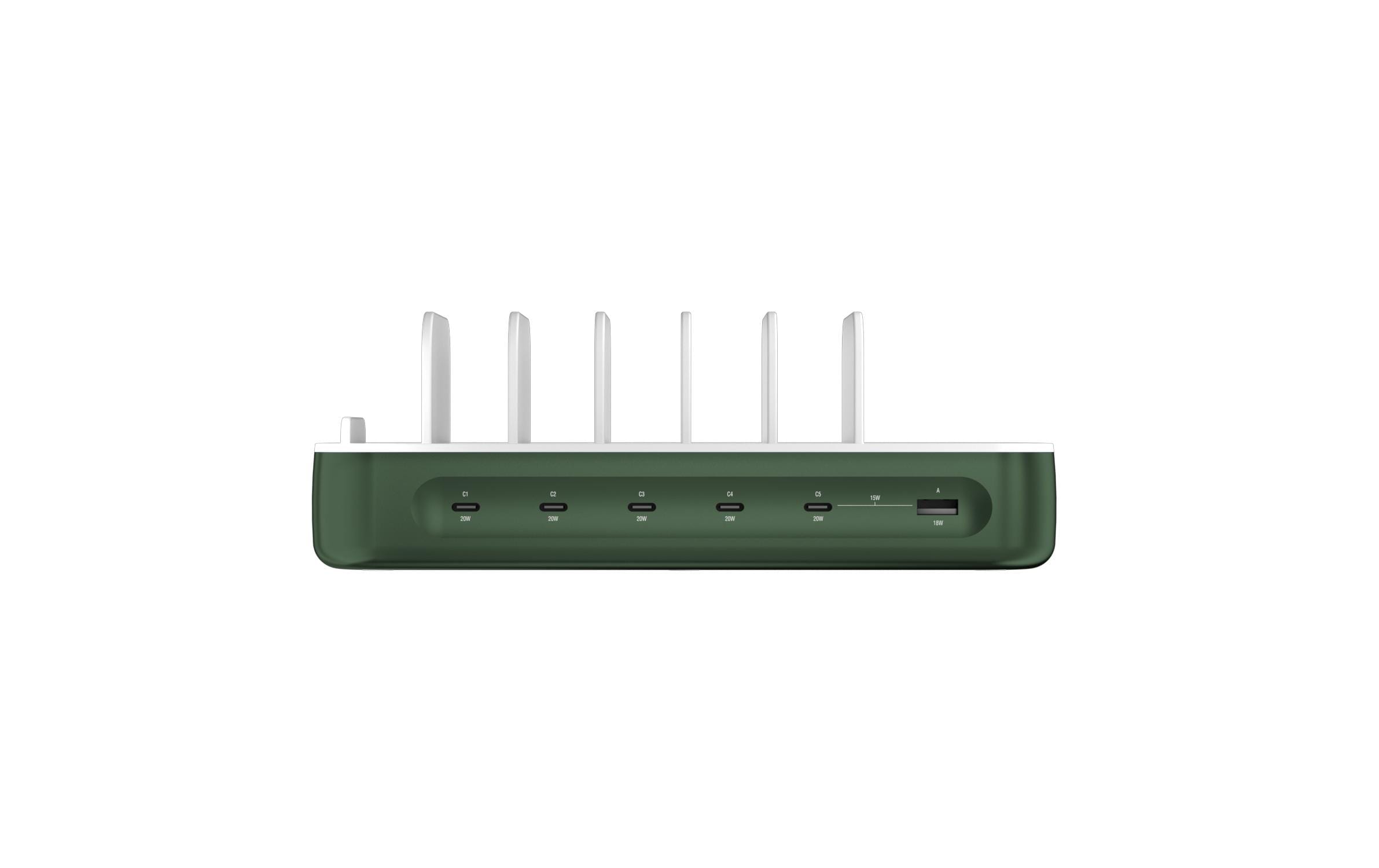 4smarts Ladestation Team 100W 5C/1A inkl. 6 Kabel Grün 4smarts Ladestation Team 100W 5C/1A inkl. 6 Kabel Grün