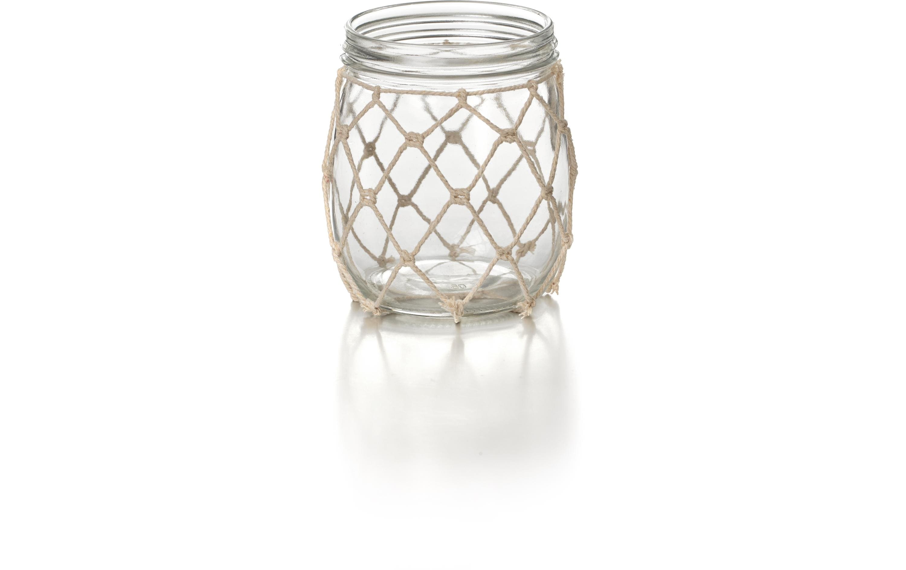 balthasar Windlicht mit Netz 12.5 cm, Transparent