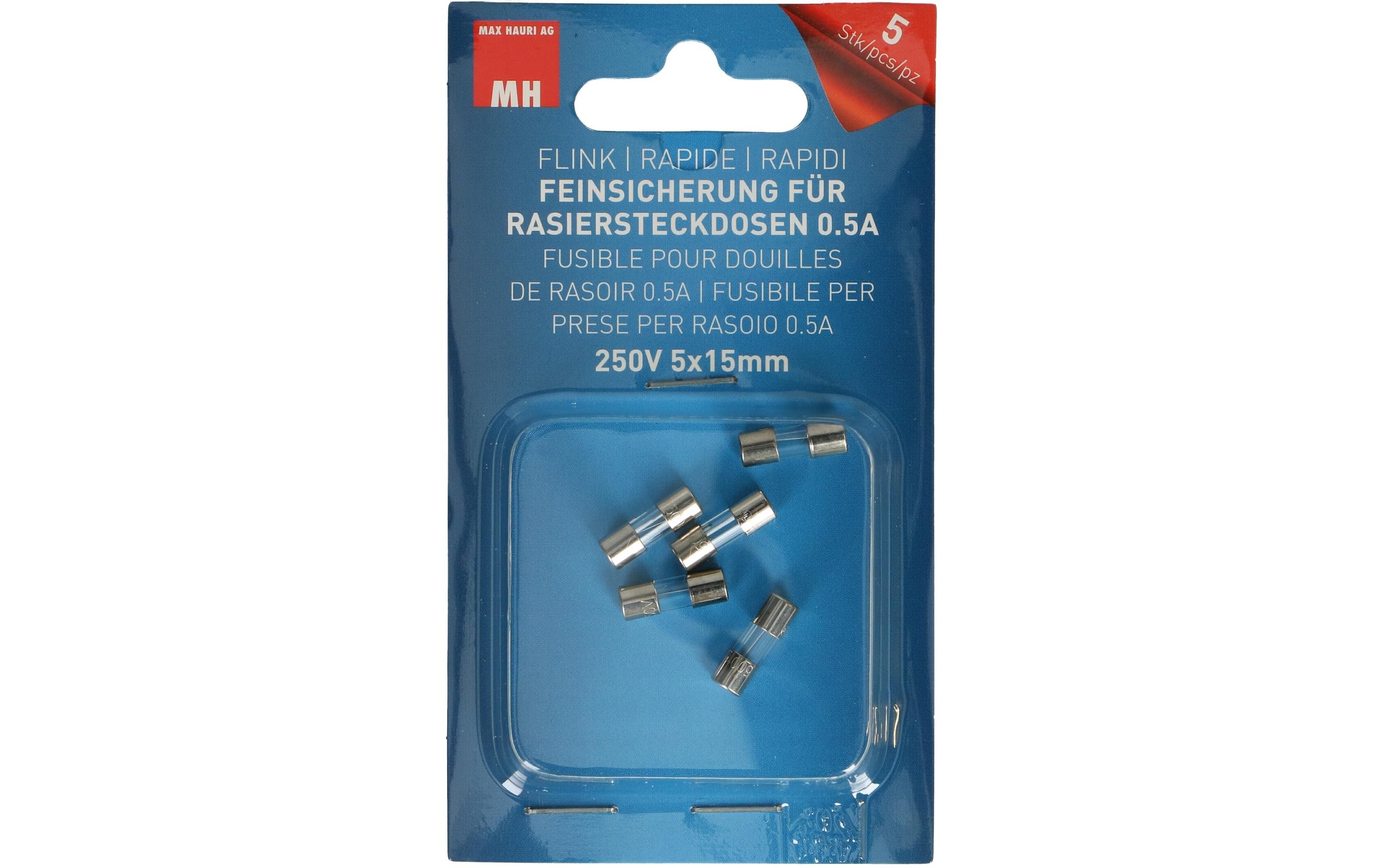 Max Hauri Schmelzsicherung 5 x 15 mm Flink 0.5 A, 5 Stück