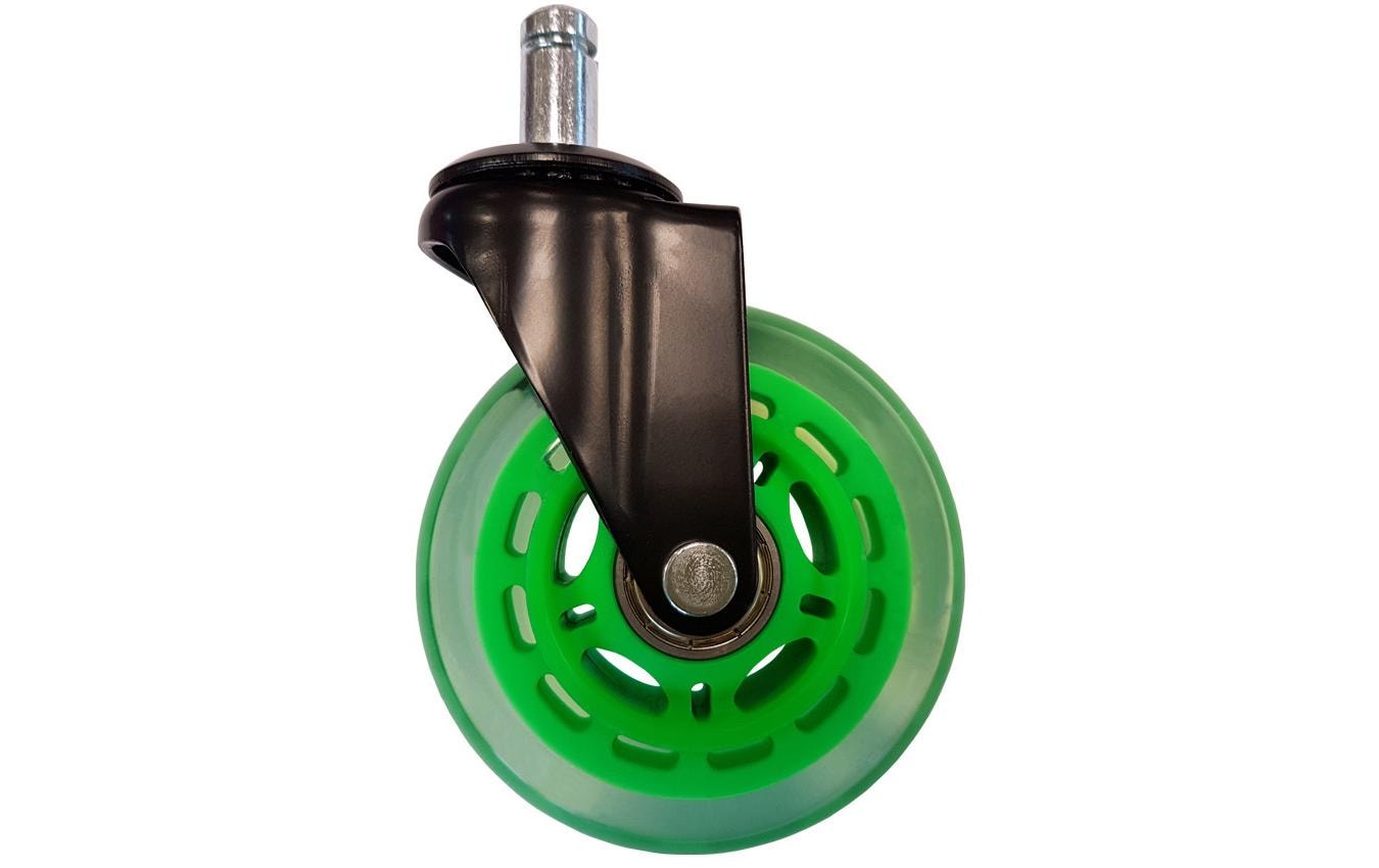 LC-Power Gaming Stuhlrollen 5er Set Grün