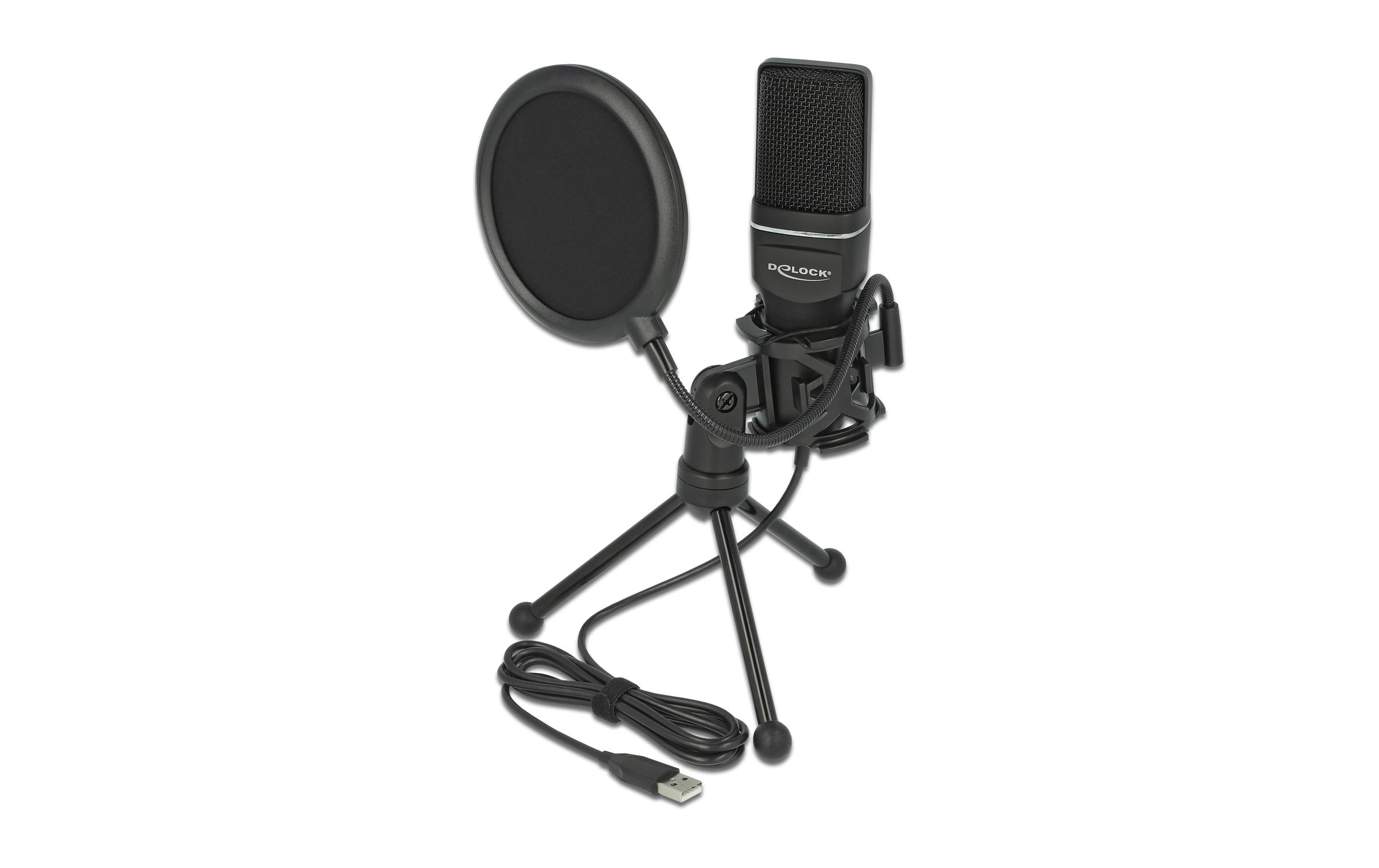 Delock Kondensatormikrofon USB für Gaming & Podcasting