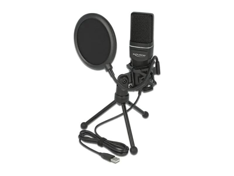Delock Kondensatormikrofon USB für Gaming & Podcasting Delock Kondensatormikrofon USB für Gaming & Podcasting