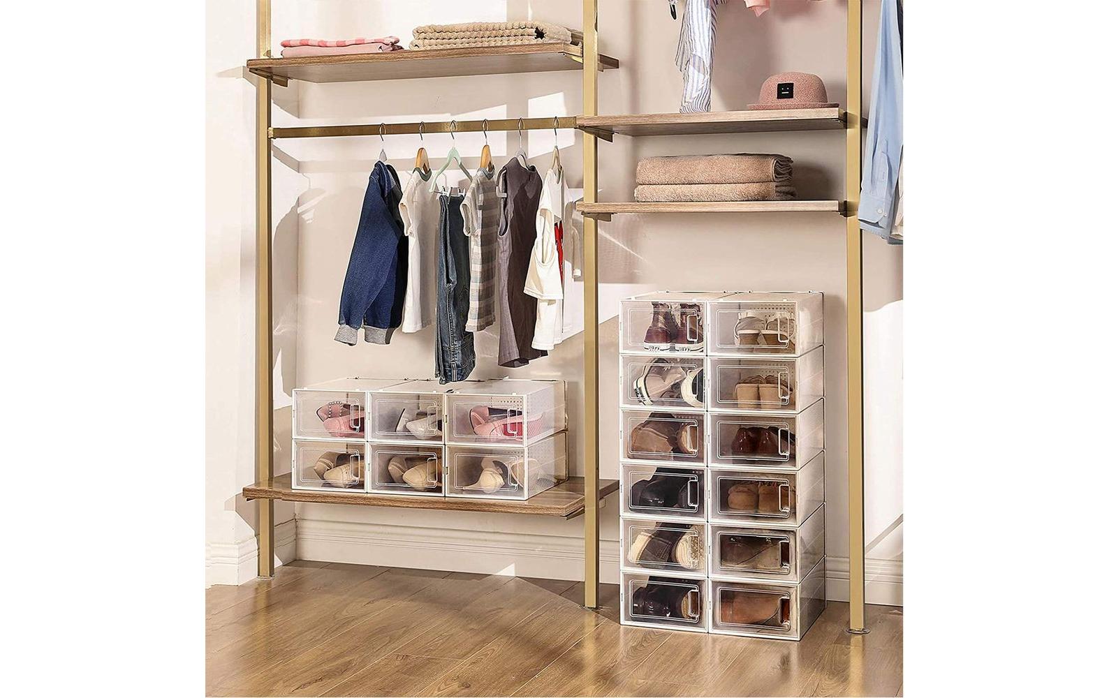 Songmics Schuhboxen 23 x 14 cm, Transparent