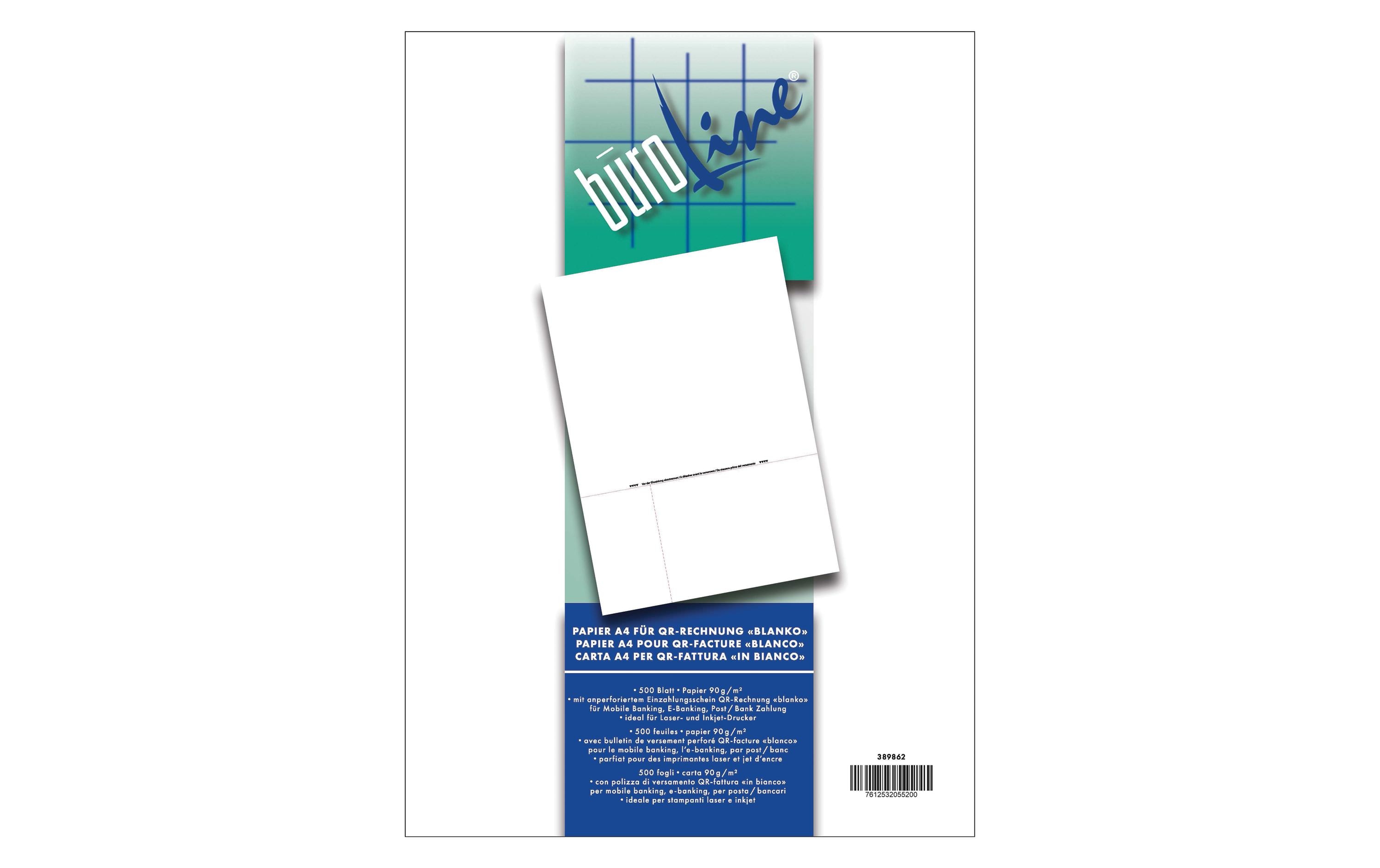 Büroline Einzahlungsschein QR-Code A4 500 Stück Büroline Einzahlungsschein QR-Code A4 500 Stück