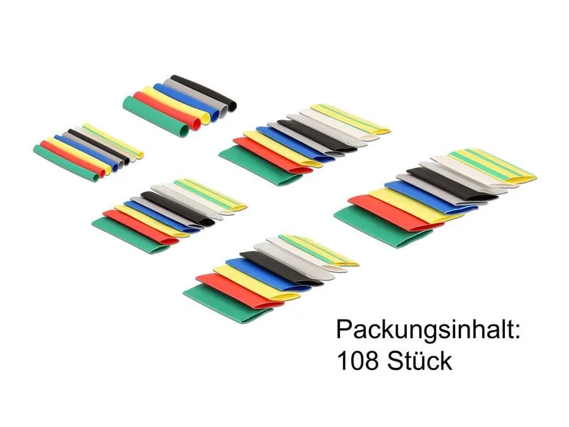 Delock Schrumpfschlauch 108-teilig Sortimentsbox, Mehrfarbig Delock Schrumpfschlauch 108-teilig Sortimentsbox, Mehrfarbig