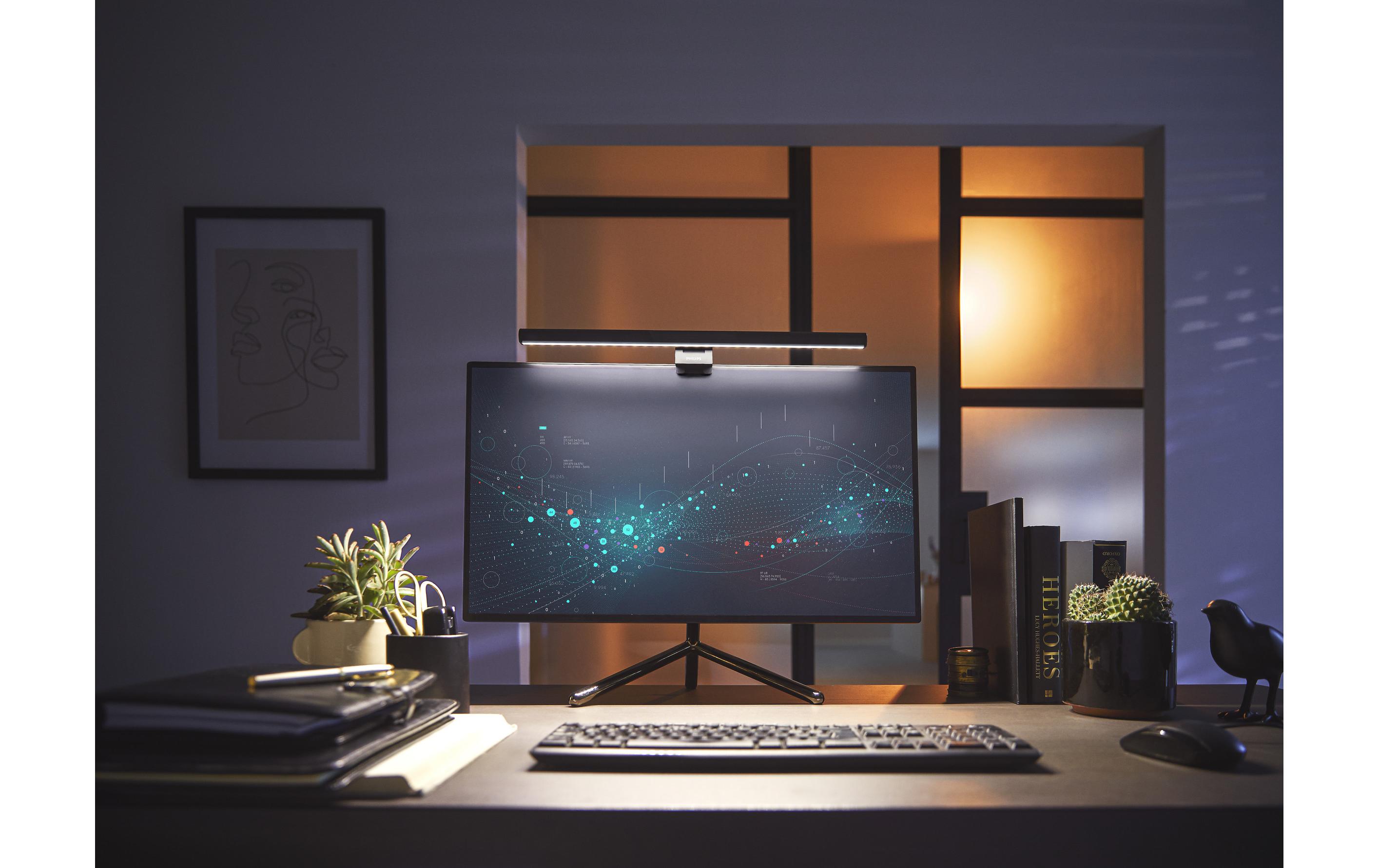 Philips Schreibtischleuchte Edison, 4.5W, 3000-5000K, Schwarz