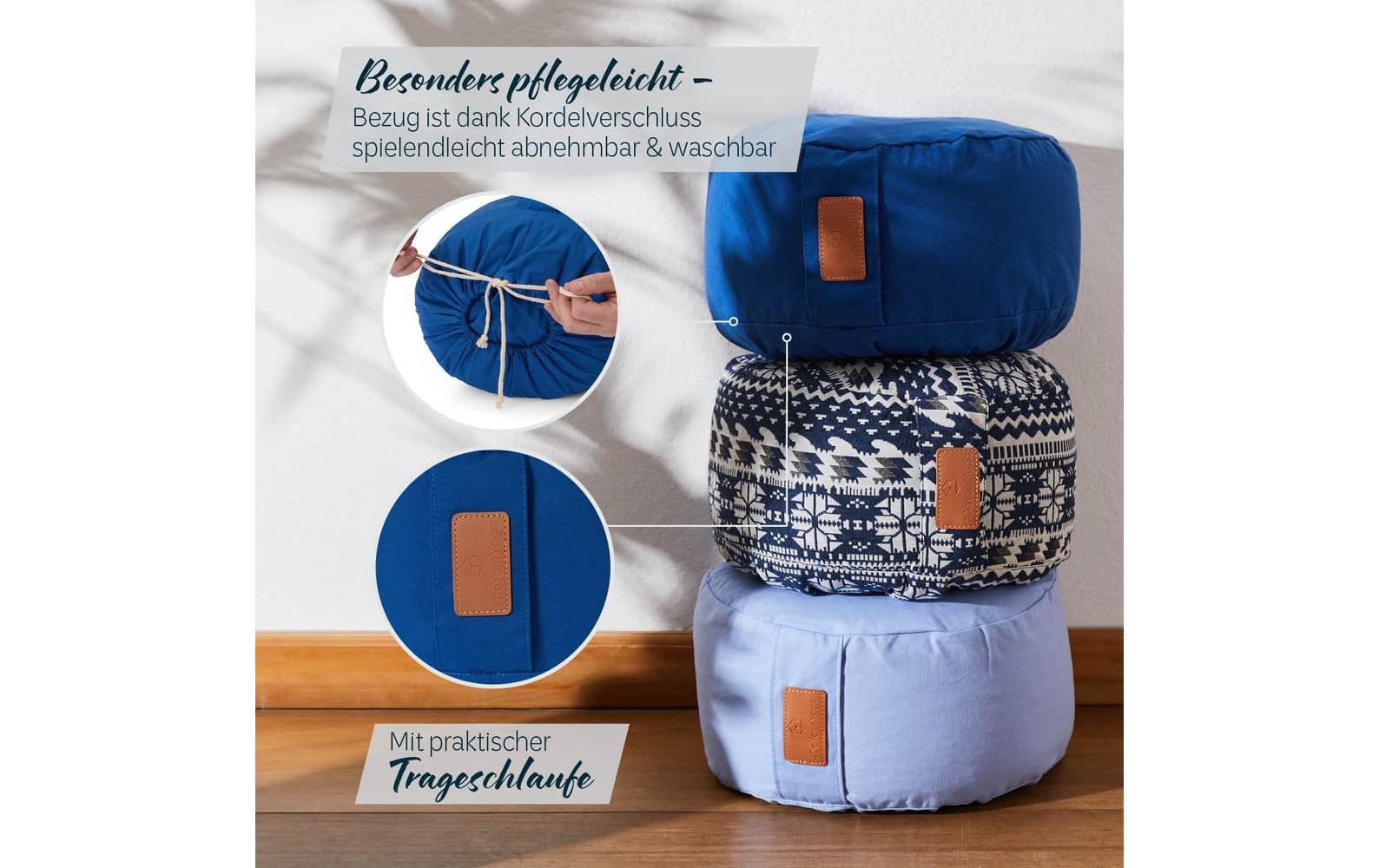 DoYourYoga Yoga-Kissen Vishnu Dunkelblau