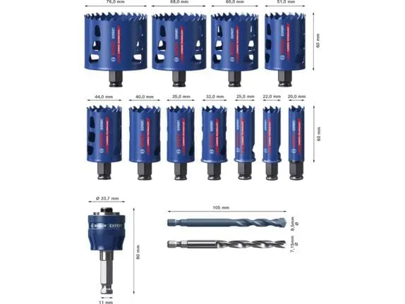 Bosch Professional Lochsägen-Set Expert Tough Material, 14-teilig Bosch Professional Lochsägen-Set Expert Tough Material, 14-teilig