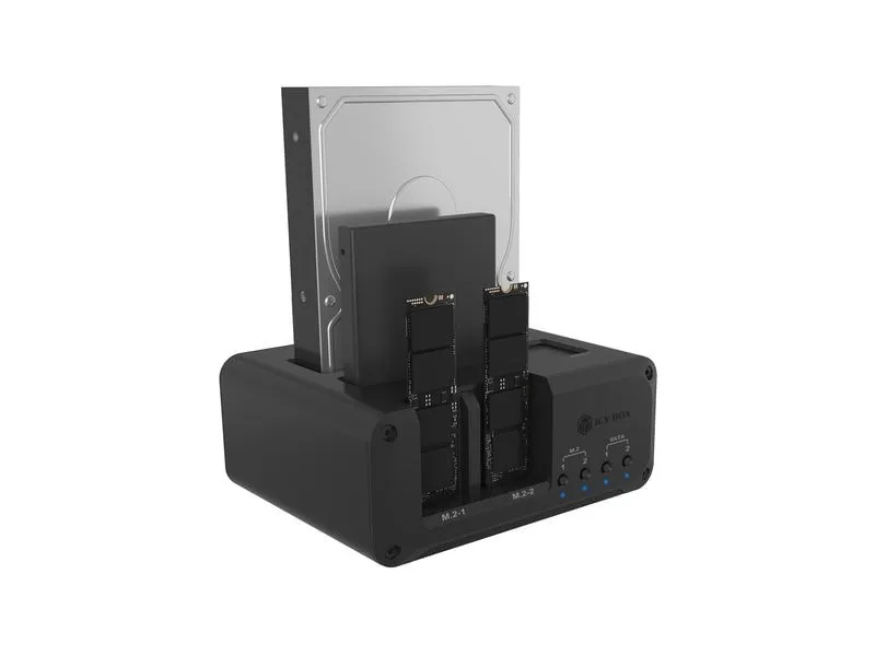 ICY BOX Club Case 2925 4-Bay, 2x M.2 NVMe, 2x 2.5/3.5 Zoll HDD SSD ICY BOX Club Case 2925 4-Bay, 2x M.2 NVMe, 2x 2.5/3.5 Zoll HDD SSD