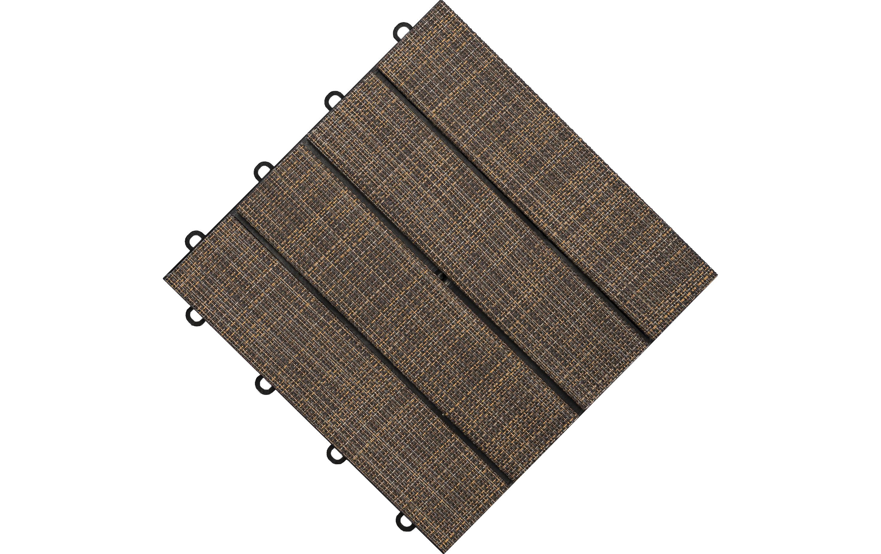 Florco Balkon-& Terrassenplatten Tex, Braun, 6 Stk.