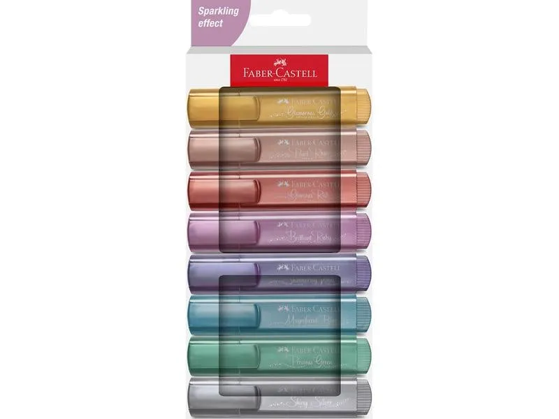 Faber-Castell Textmarker 46 Metallic 8er Etui, Karton