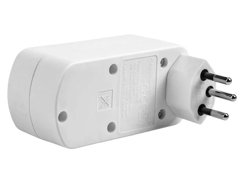 FURBER.power Mehrfachstecker Flexo 2 x T13, USB-A, USB-C, drehbar FURBER.power Mehrfachstecker Flexo 2 x T13, USB-A, USB-C, drehbar