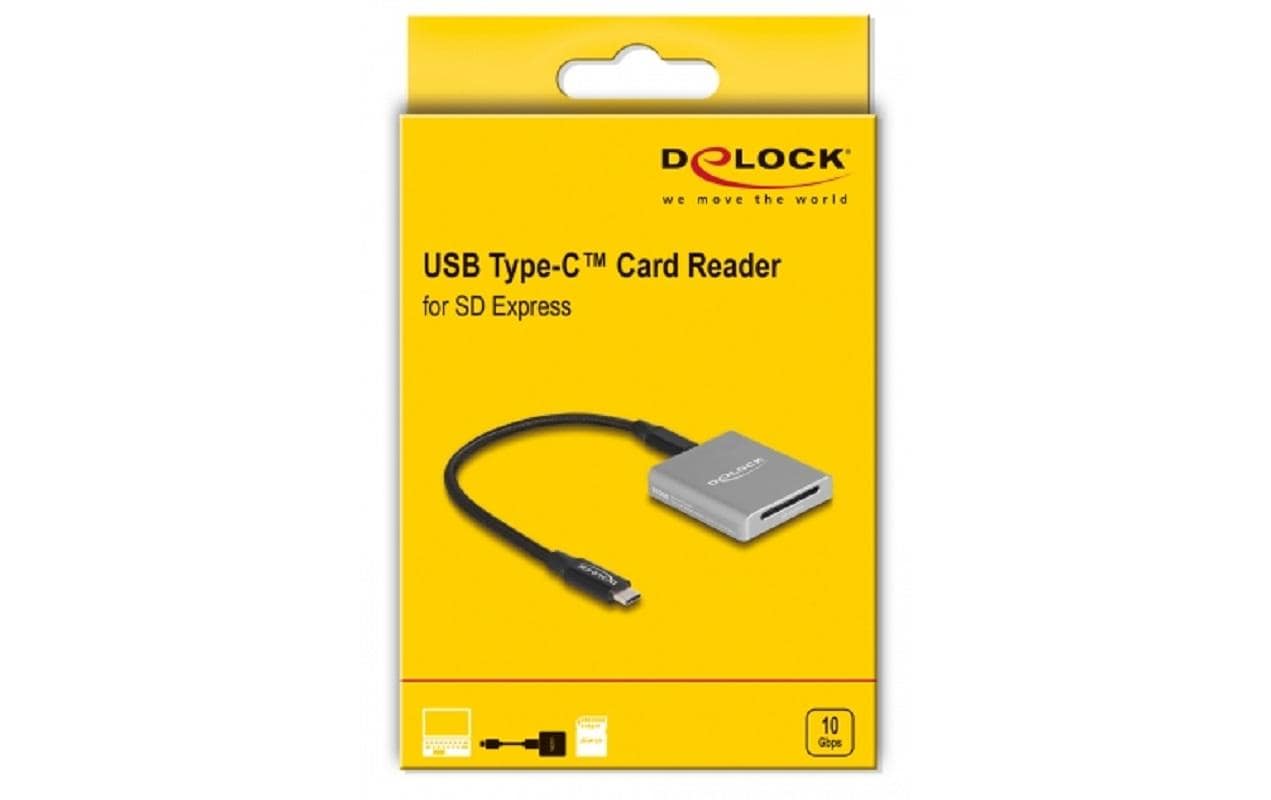 Delock Card Reader Extern USB-C für SD Express-Speicherkarten