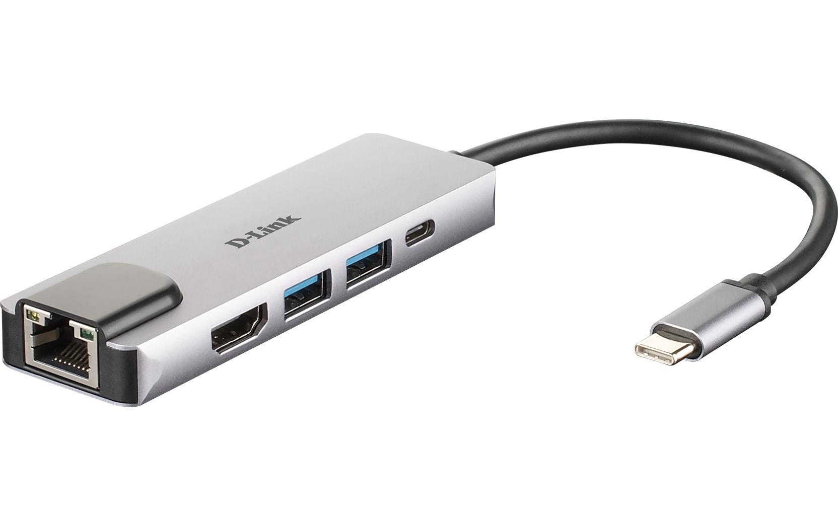 D-Link Dockingstation DUB-M520 HDMI/RJ45/USB3.0/USB‑C Ladeanschluss