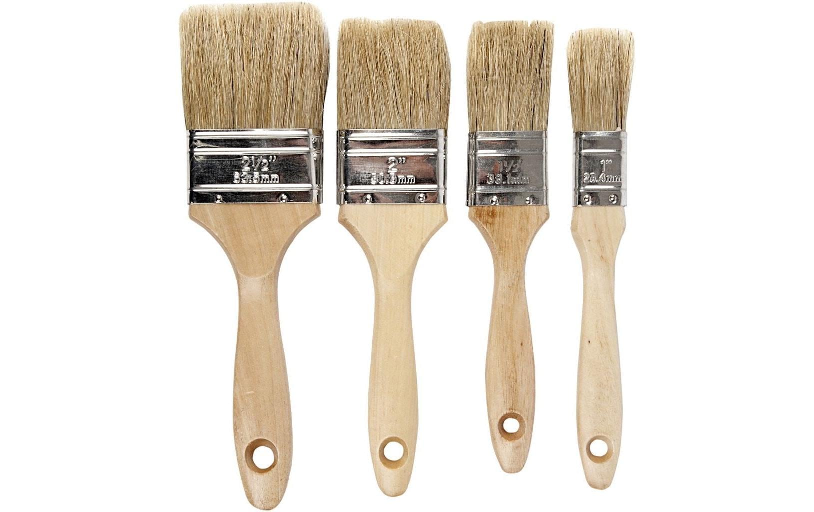 Creativ Company Borstenpinsel Lackierpinsel Flach 4 Stück Creativ Company Borstenpinsel Lackierpinsel Flach 4 Stück