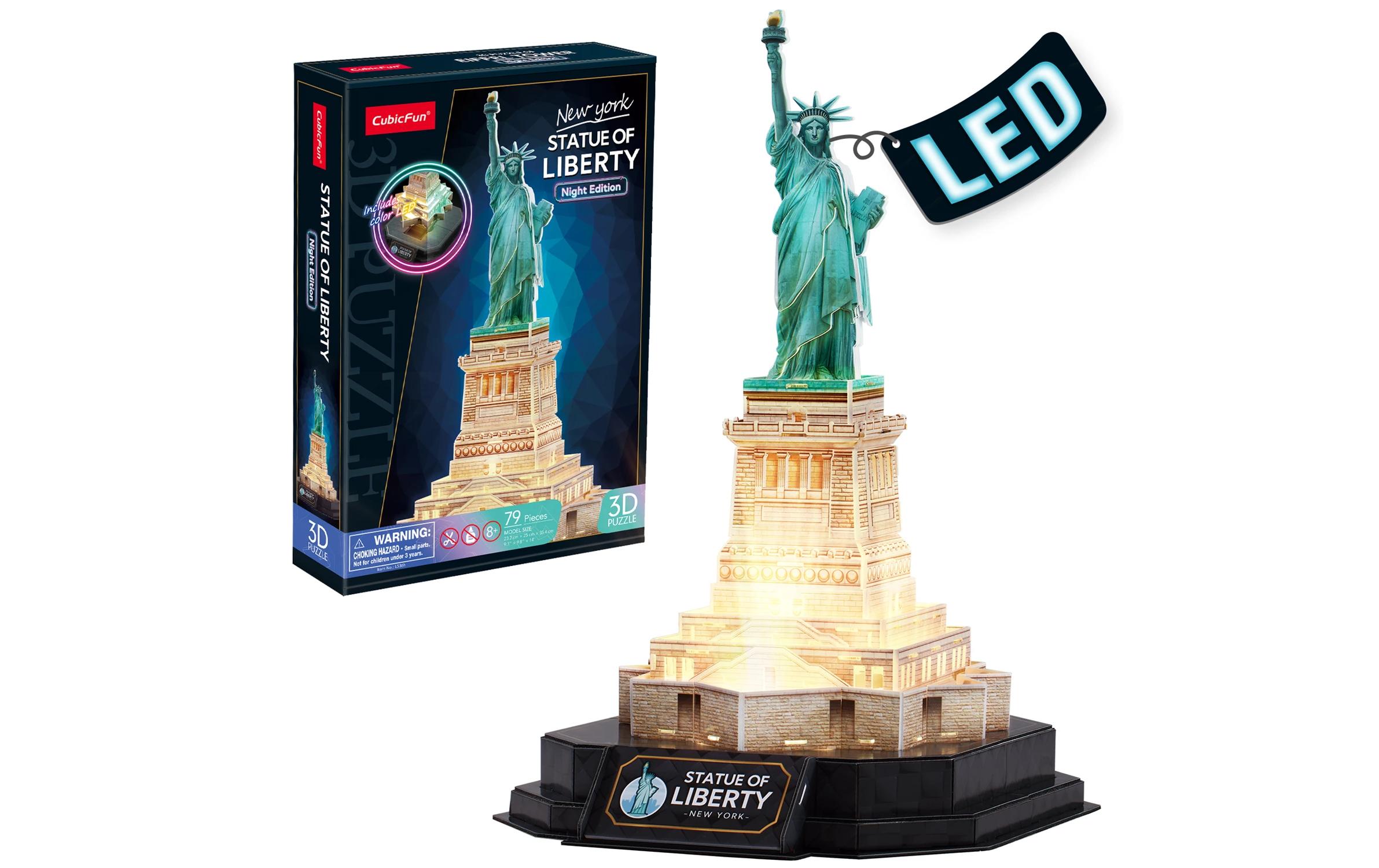 CubicFun 3D Puzzle Freiheitsstatue LED 79 Teile