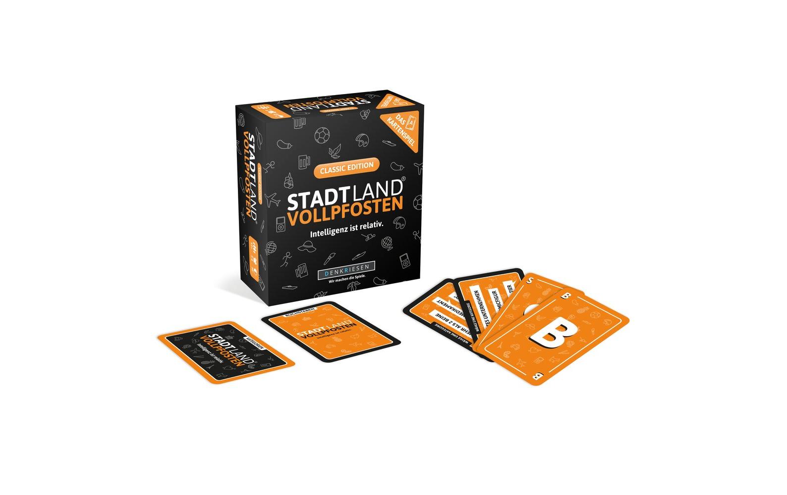 Denkriesen Partyspiel STADT LAND VOLLPFOSTEN – Das Kartenspiel Classic