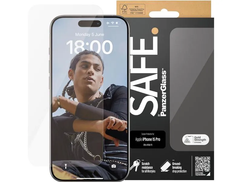 SAFE. Displayschutz Ultra Wide Fit iPhone 15 Pro SAFE. Displayschutz Ultra Wide Fit iPhone 15 Pro