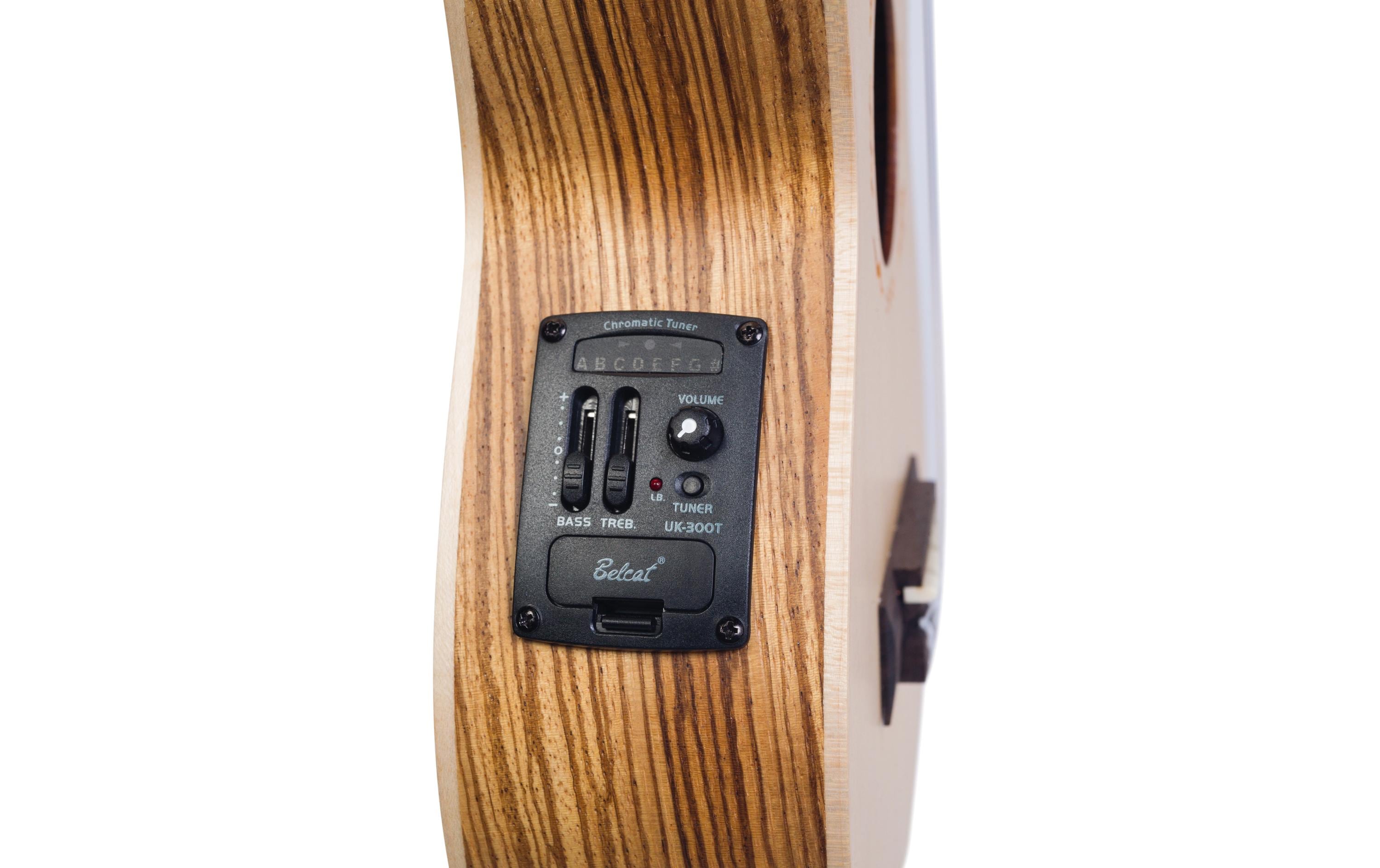 Flight Ukulele Concert – Spruce/Zebrano – CEQ