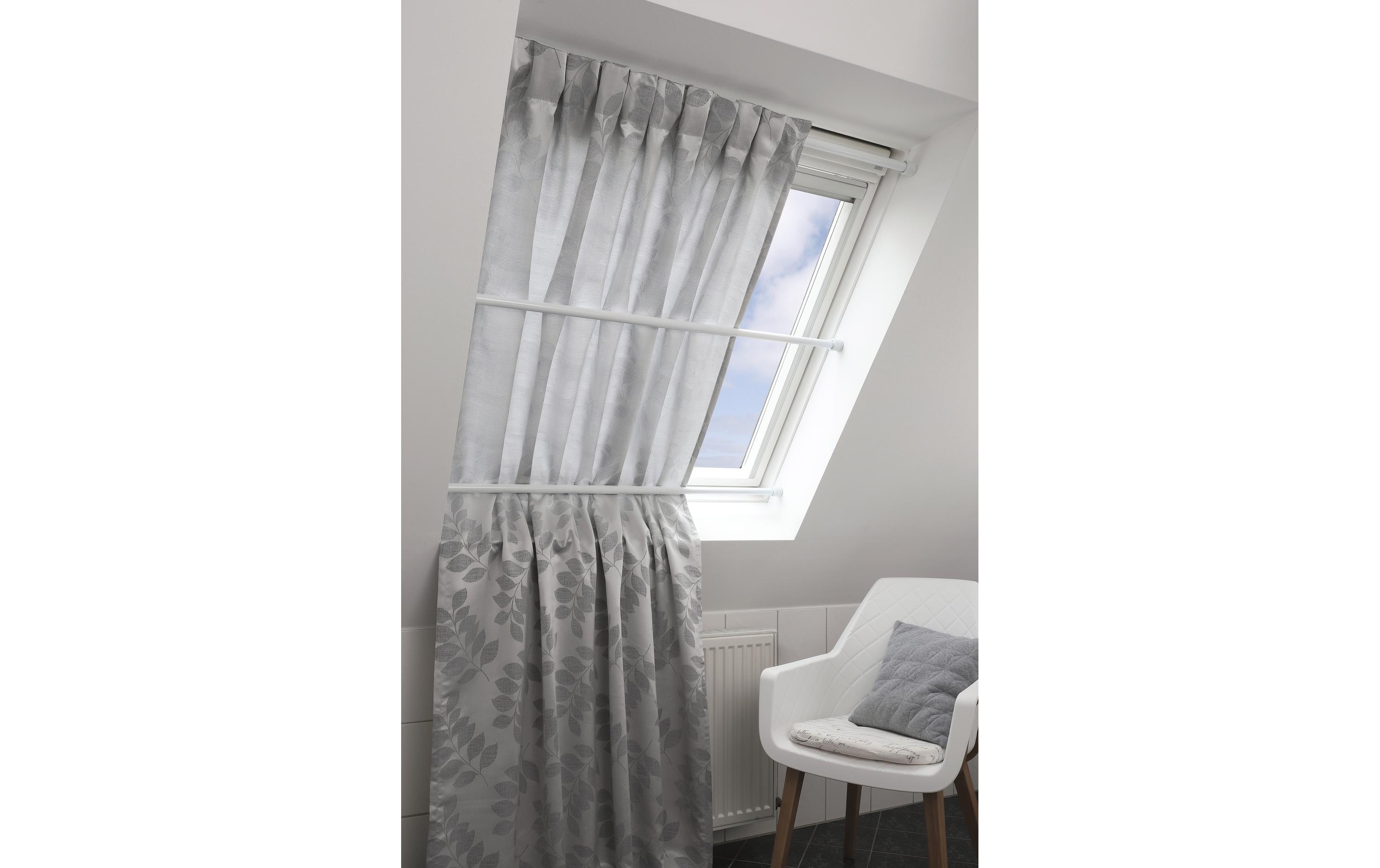 Gardinia Klemmstange 80-130 cm, Ø 23/26 mm Weiss