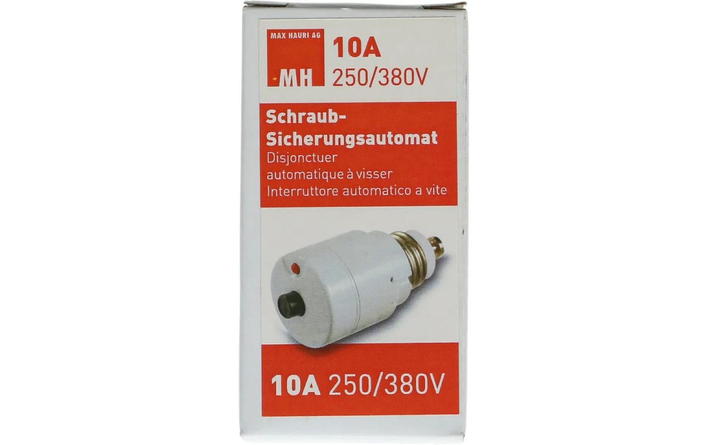 Max Hauri Schmelzsicherung Schraubautomat 10A, 250/380 V