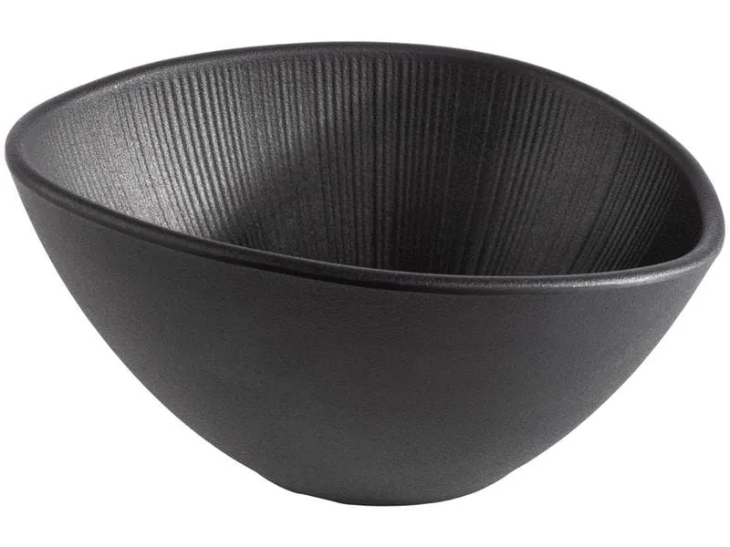 APS Schale APS Bowl Oval Nero 19 x 16.5 cm, Schwarz