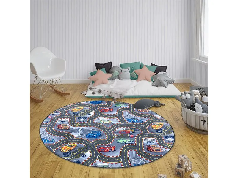 Hanse Home Spielteppich Race Track 133 cm, Grau Hanse Home Spielteppich Race Track 133 cm, Grau