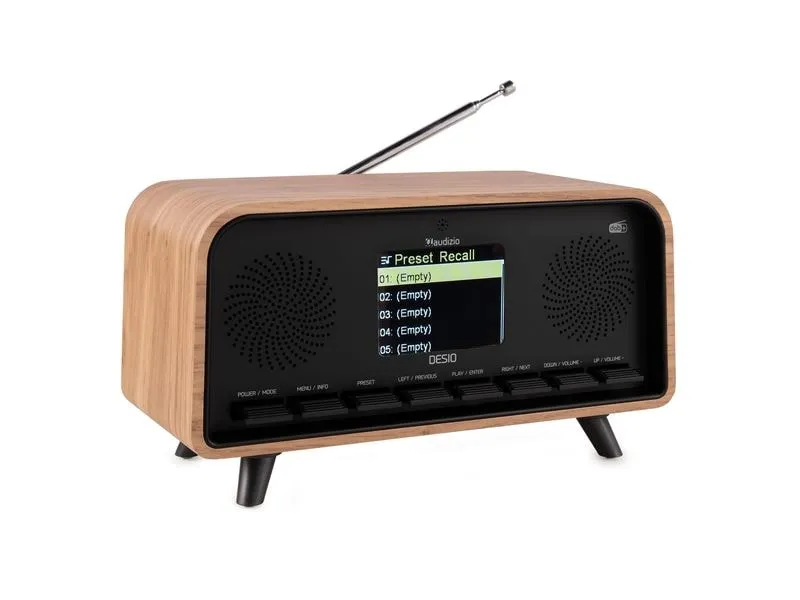 Audizio Desio-LWD Retro DAB+ Radio, Stereo, BT, holzfarben Beige