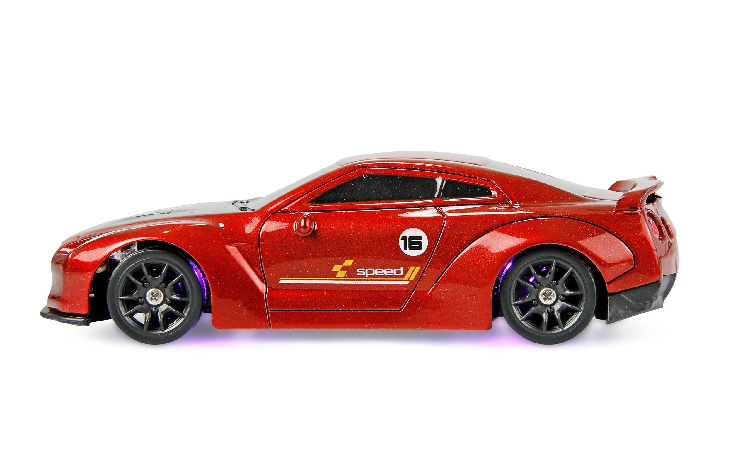 Amewi Drift GTR mit Gyro 1:43 RTR Rot Amewi Drift GTR mit Gyro 1:43 RTR Rot