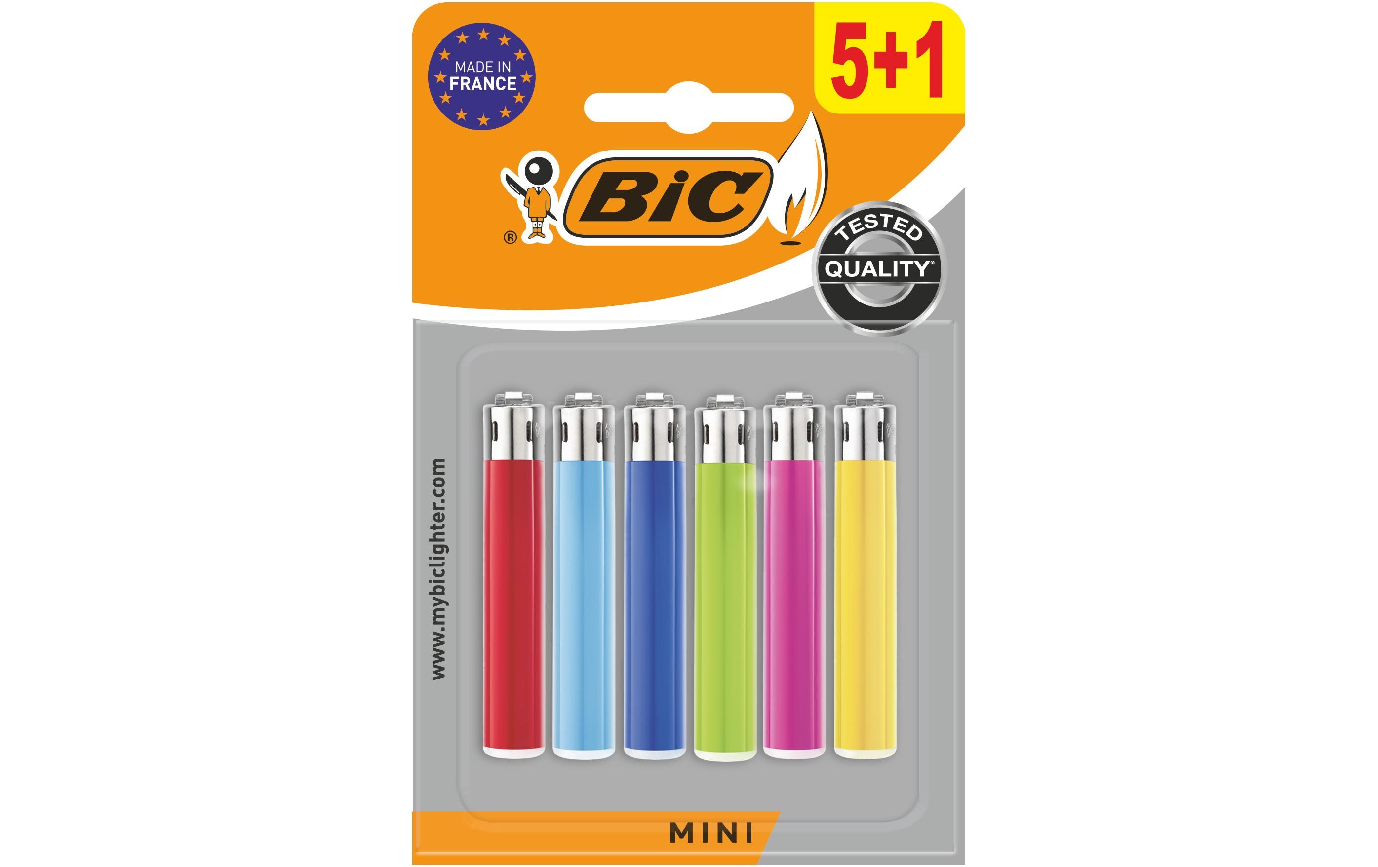 BIC Reibradfeuerzeug J25 Mini, Mehrfarbig, 5+1er-Pack BIC Reibradfeuerzeug J25 Mini, Mehrfarbig, 5+1er-Pack