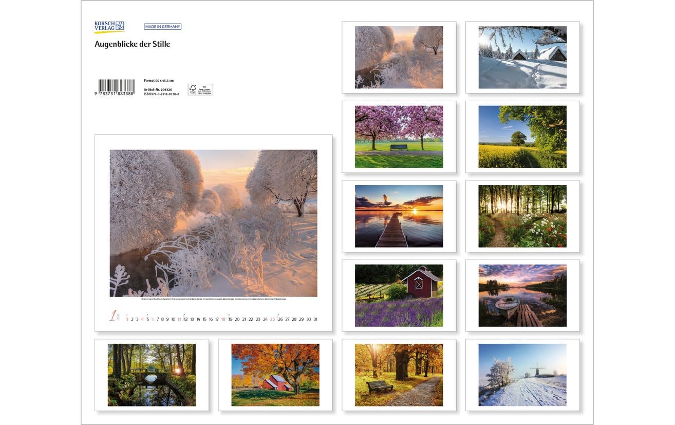 Korsch Verlag Bildkalender AugenblickeStill 2026 Korsch Verlag Bildkalender AugenblickeStill 2026