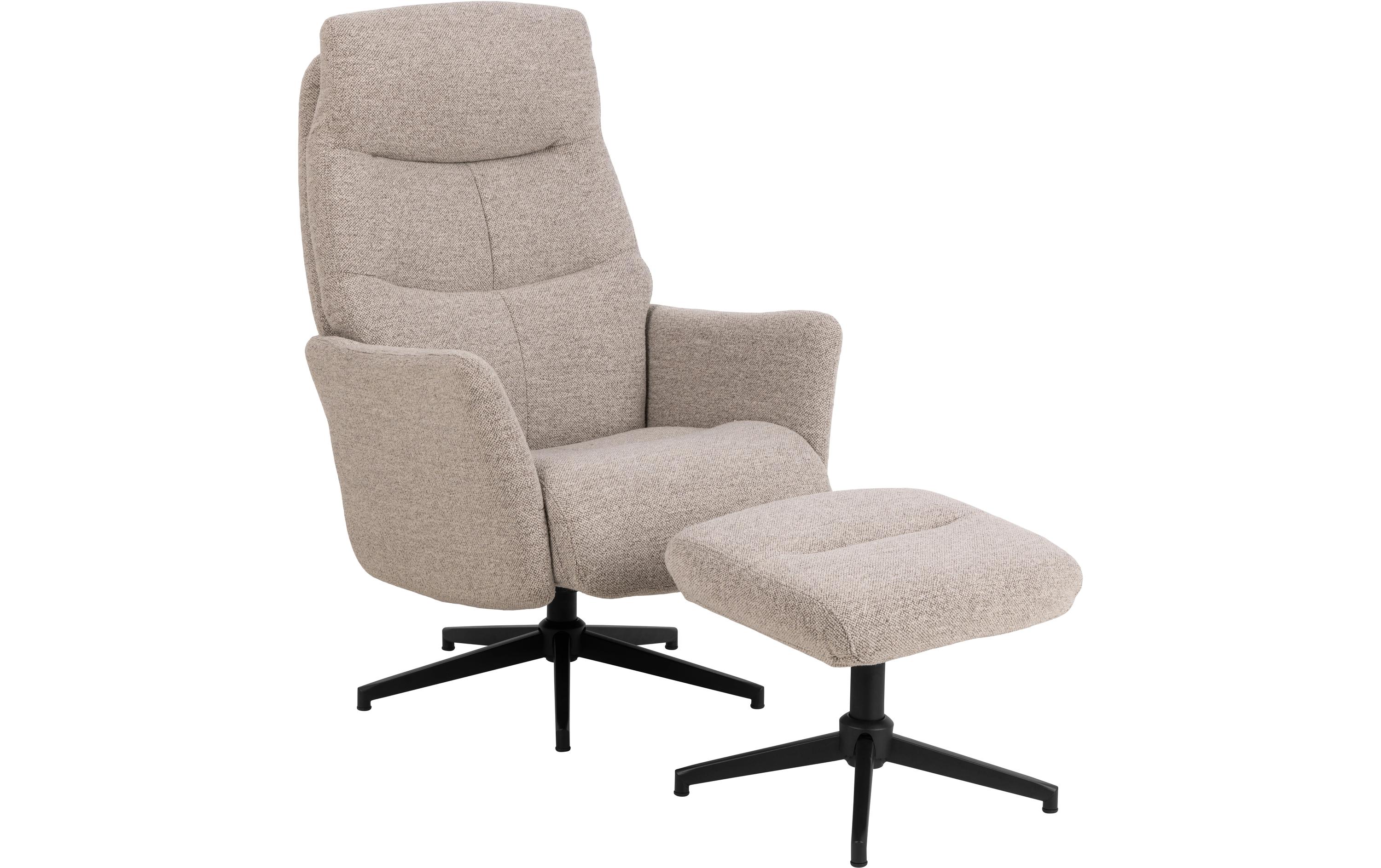 AC Design Sessel London Stahl/Textil, Beige