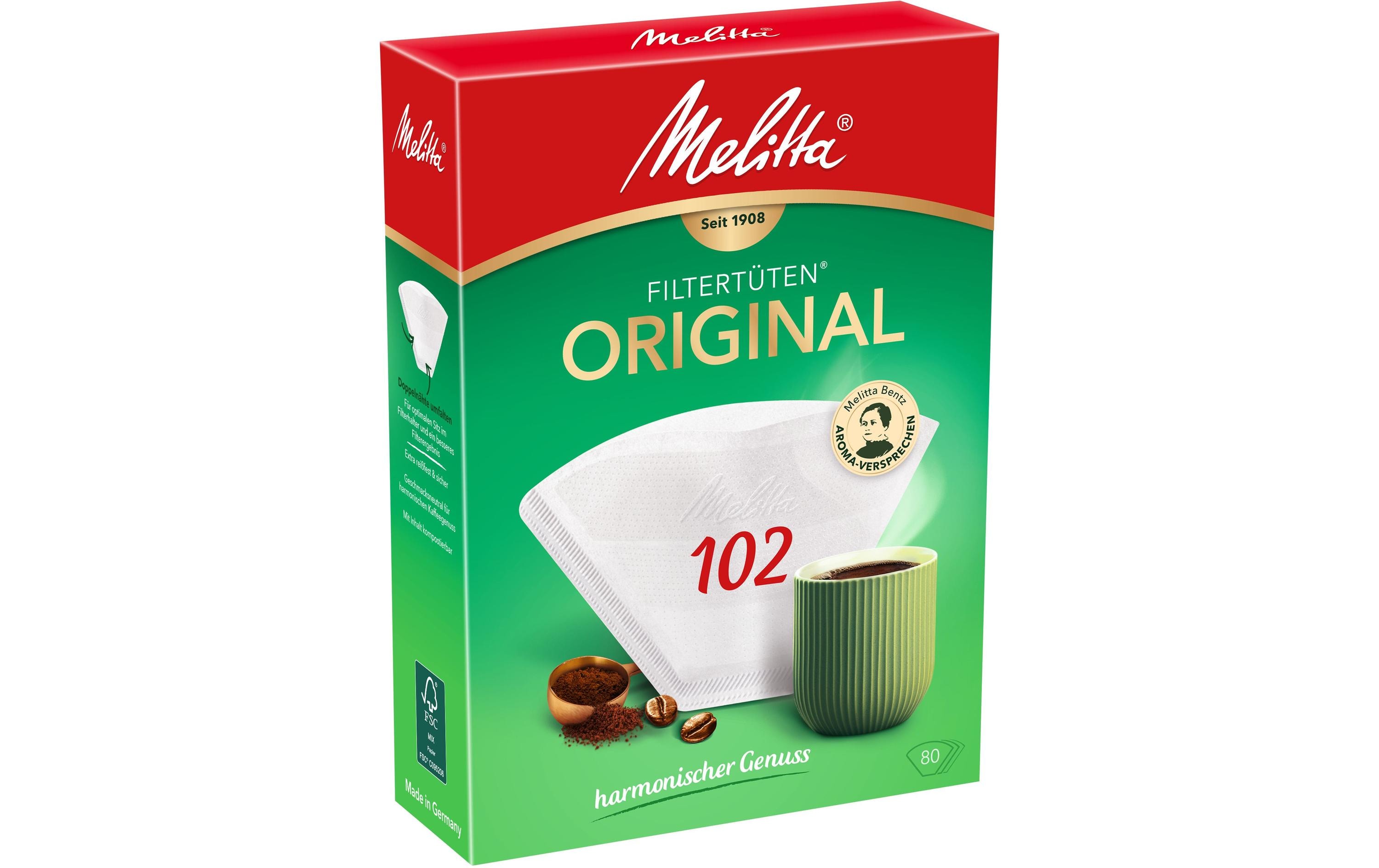Melitta Filtertüte Original 102, 80 Stück