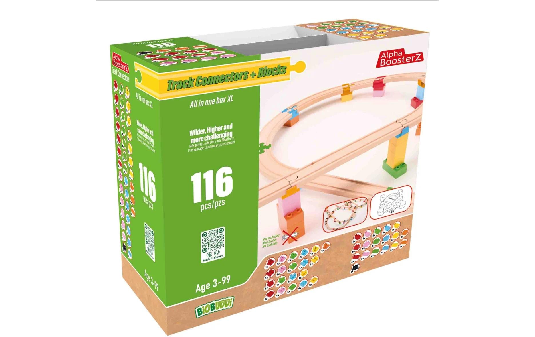 AlphaBoosterz TrackConnectors + Blocks – all in one BlockBox XXL