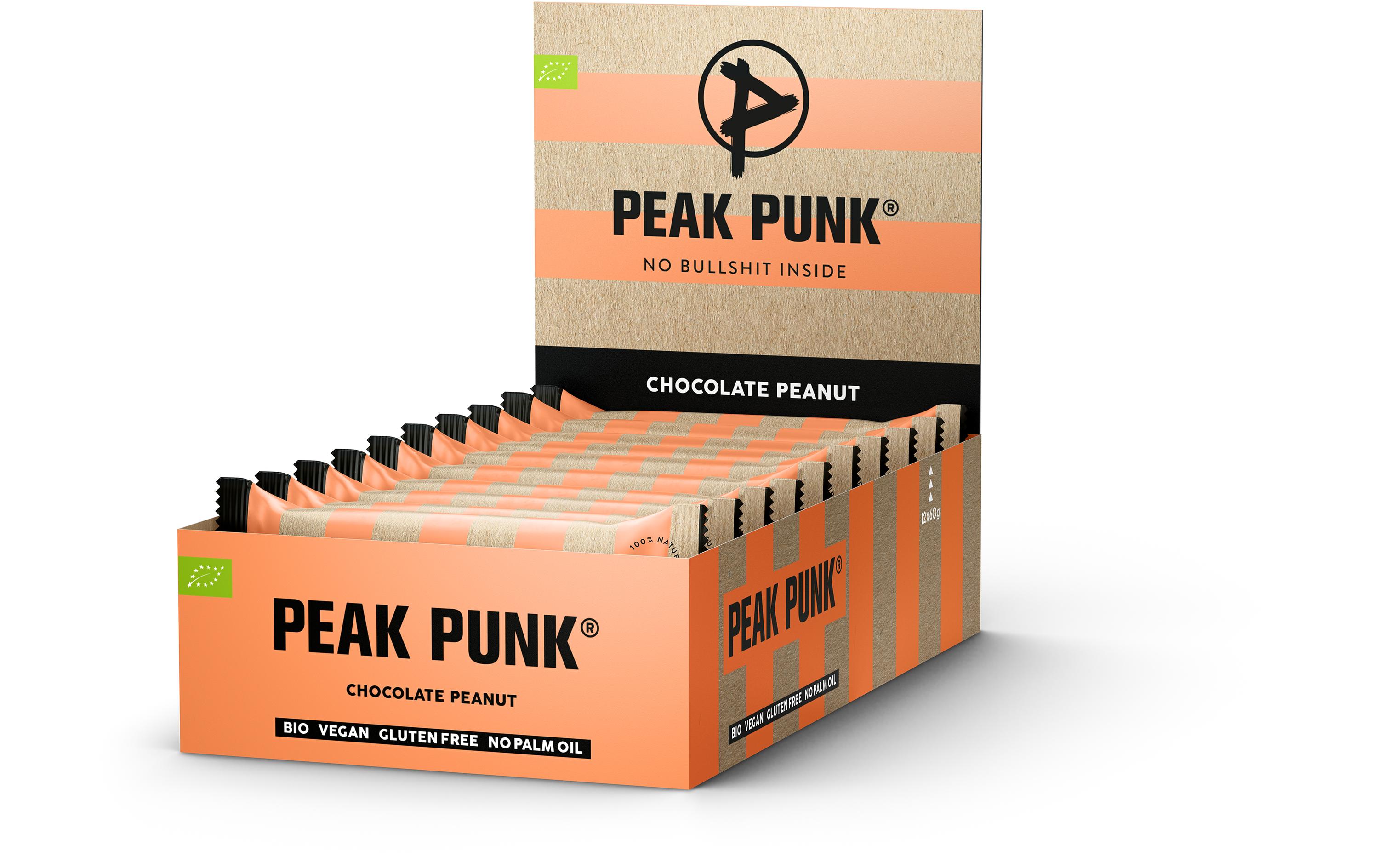 PEAK PUNK Bio Oat Flapjack – Chocolate Peanut 12 x 60 g PEAK PUNK Bio Oat Flapjack – Chocolate Peanut 12 x 60 g