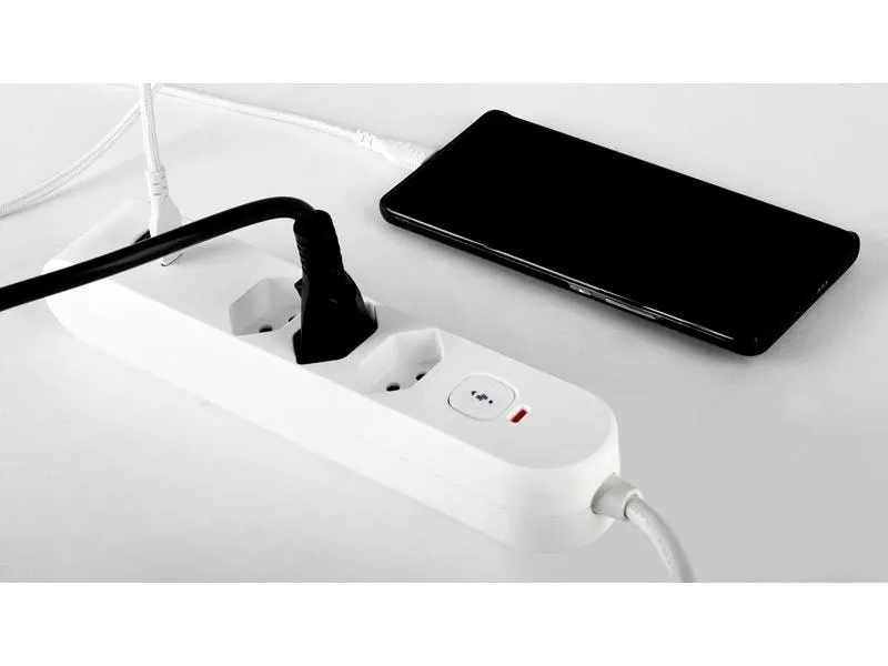 STEFFEN Steckdosenleiste IQ 3 x T13, USB-A+C, Weiss, 3 m Kabel STEFFEN Steckdosenleiste IQ 3 x T13, USB-A+C, Weiss, 3 m Kabel
